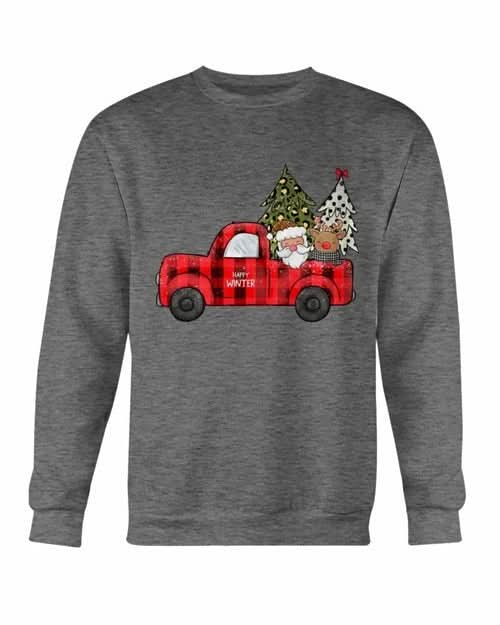 Christmas Santa Truck Sweatshirt - Wear and Wander