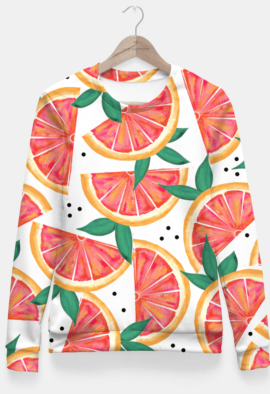 Citrus Surprise Fitted Waist Sweater - Wear and Wander