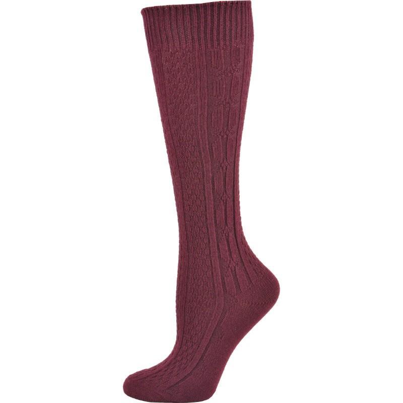 Classic Cable Knit Acrylic Knee High Socks 3 Pair Packs - Wear and Wander