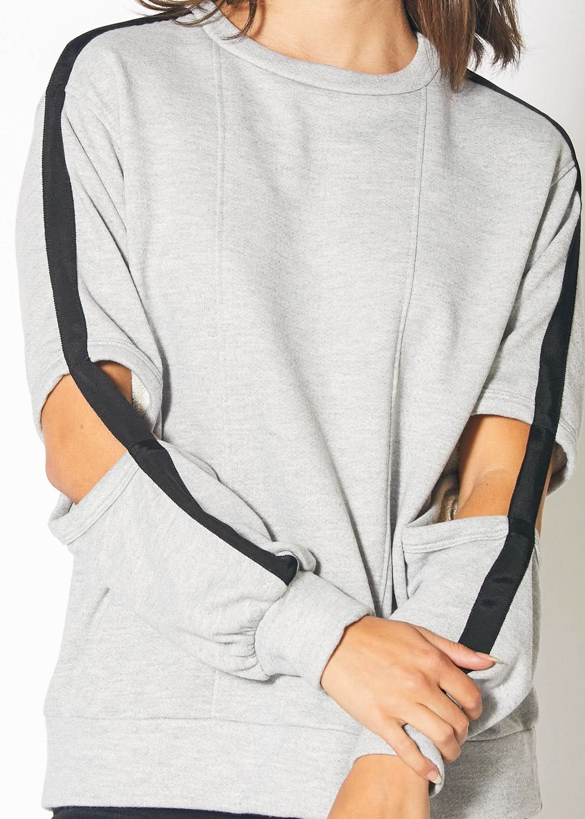 Cold Elbow Sweatshirt in Heather Grey - Wear and Wander