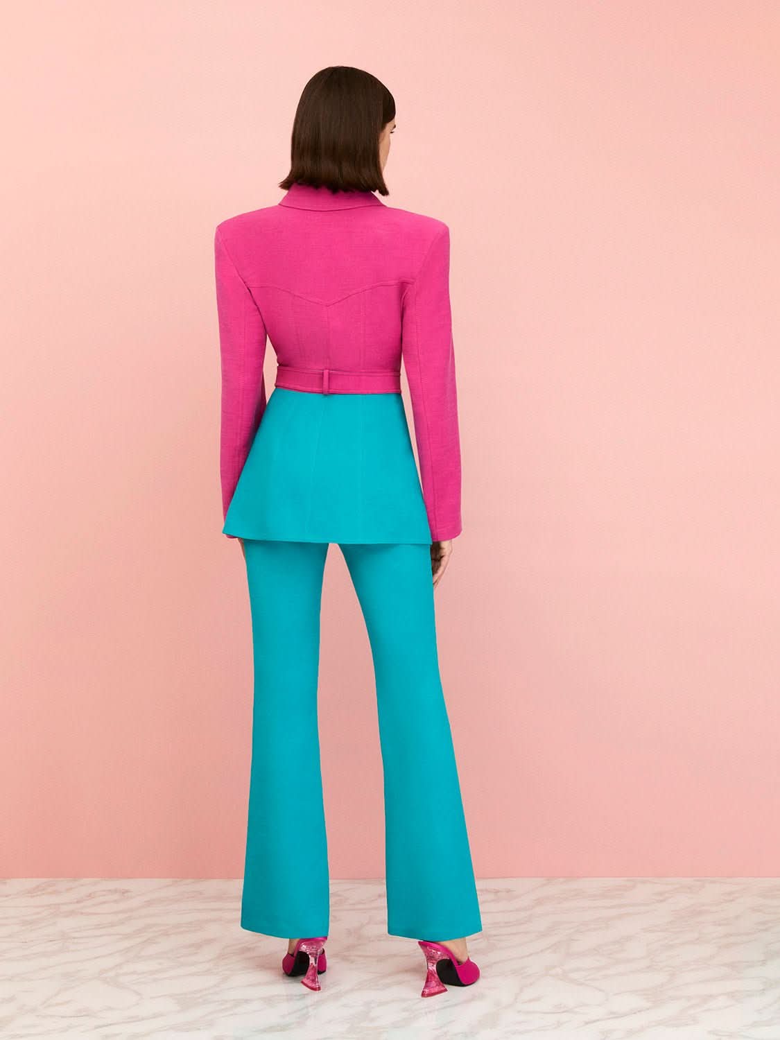 Color Block Double Breasted Jacket - Wear and Wander