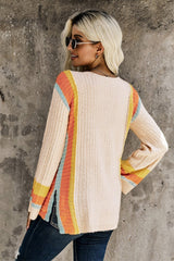 Colorblock Bell Sleeve Lightweight Sweater - Wear and Wander