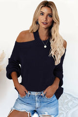 Cool Breeze Cotton Cold Shoulder Sweater - Wear and Wander