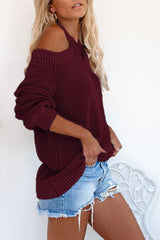 Cool Breeze Cotton Cold Shoulder Sweater - Wear and Wander