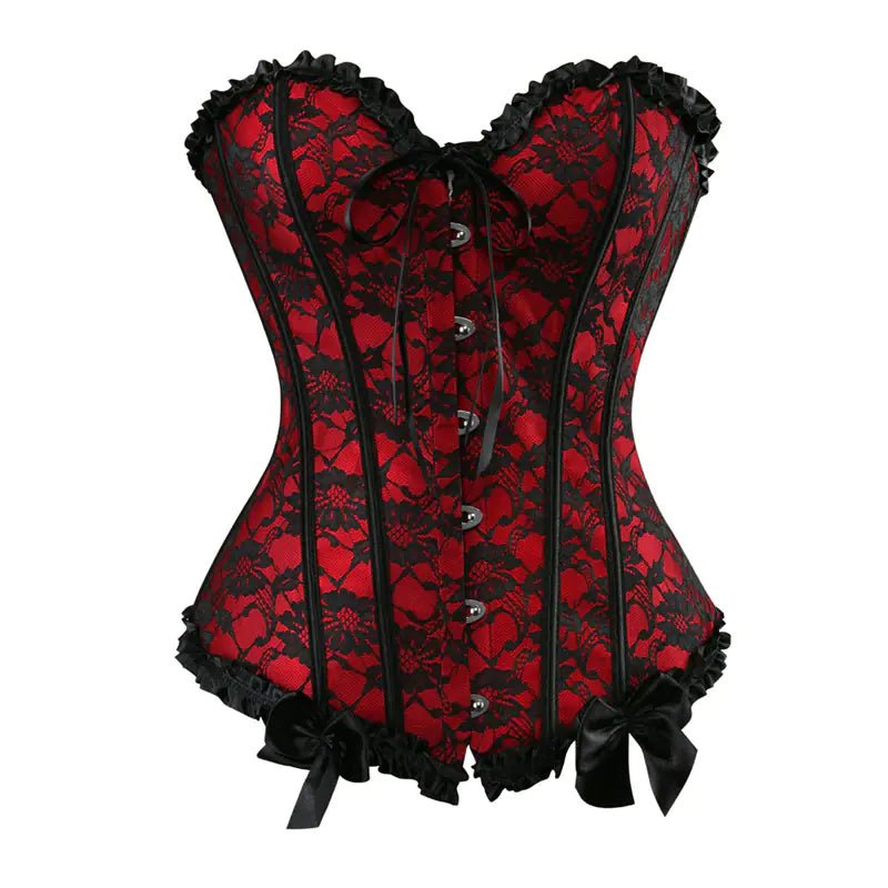 Corset Shaping Bodysuit with Lace Trim - Wear n Wander