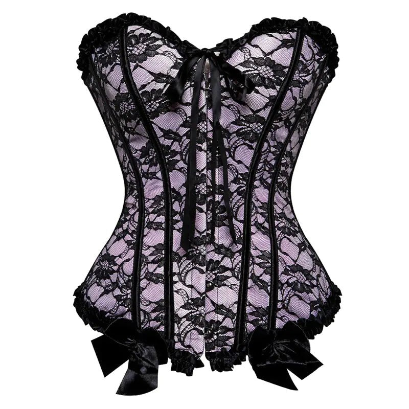 Corset Shaping Bodysuit with Lace Trim - Wear n Wander