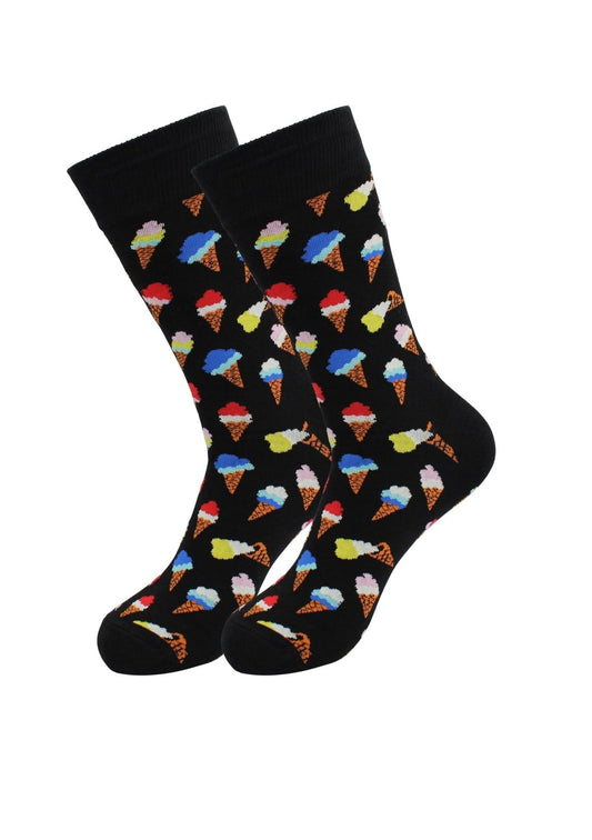 Cozy Designer Trending Food Socks - Ice Cream for Men and Women - Wear and Wander