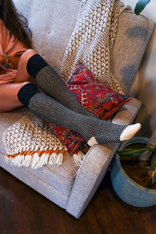 Cozy Ribbed Knit Lounge Socks - Wear and Wander