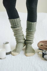 Cozy Ribbed Knit Lounge Socks - Wear and Wander