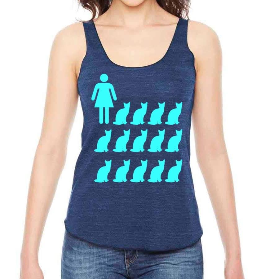 Crazy cat lady tank top - Wear and Wander