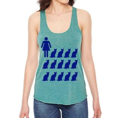 Crazy cat lady tank top - Wear and Wander
