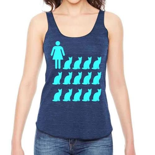 Crazy cat lady tank top - Wear and Wander