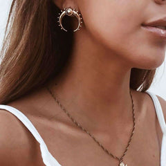 Crescent Moon Earrings - Wear and Wander