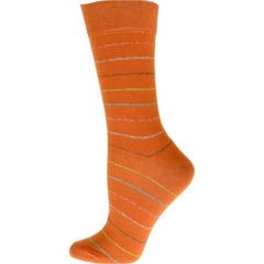 Crew Cotton Blend Vibrant Colorful Striped Women's Socks - Wear and Wander