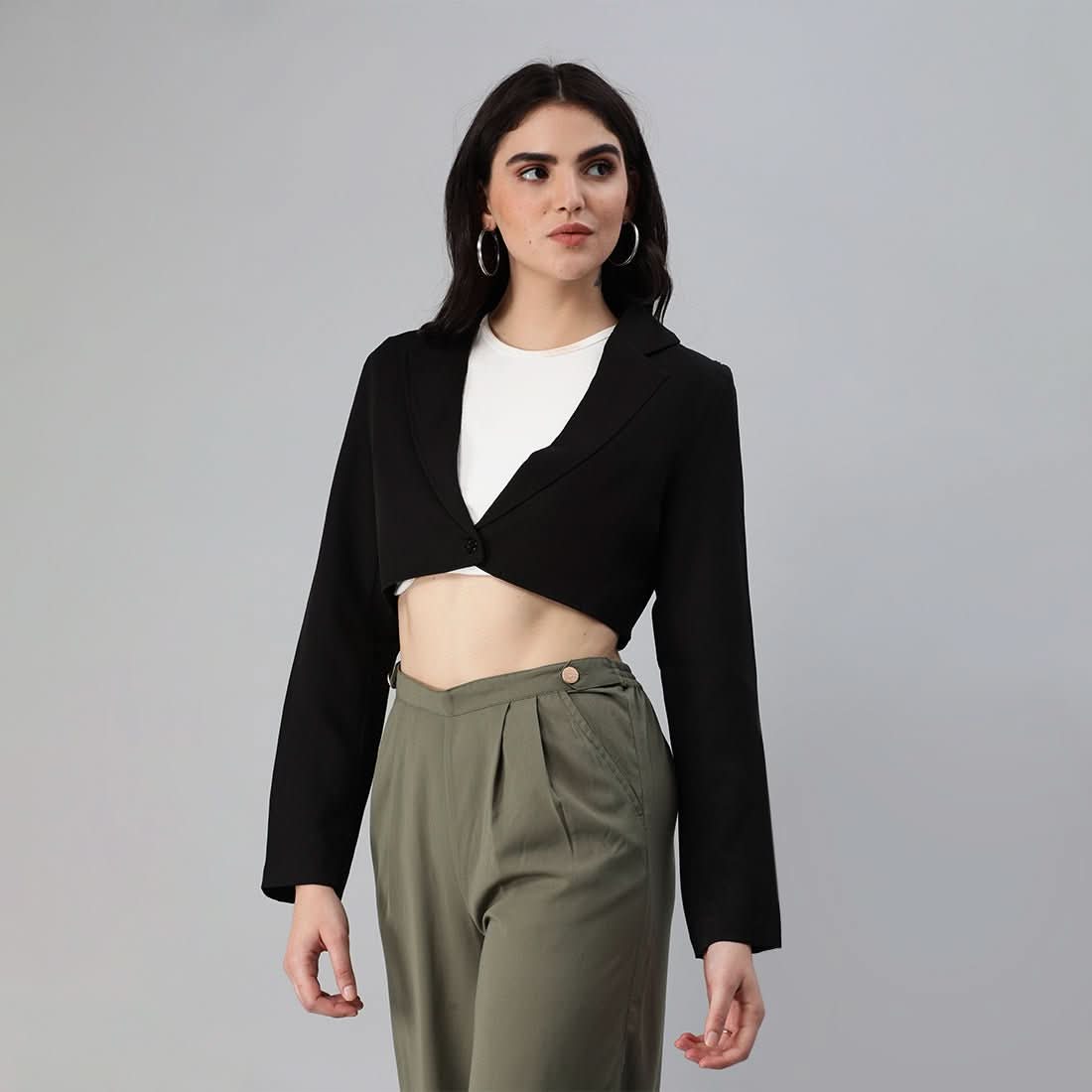 Cropped Tailored Blazer - Wear and Wander