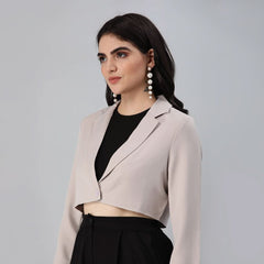 Cropped Tailored Blazer - Wear and Wander