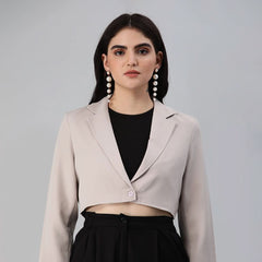 Cropped Tailored Blazer - Wear and Wander