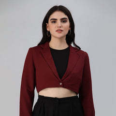 Cropped Tailored Blazer - Wear and Wander