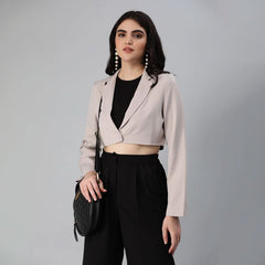 Cropped Tailored Blazer - Wear and Wander