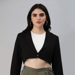 Cropped Tailored Blazer - Wear and Wander