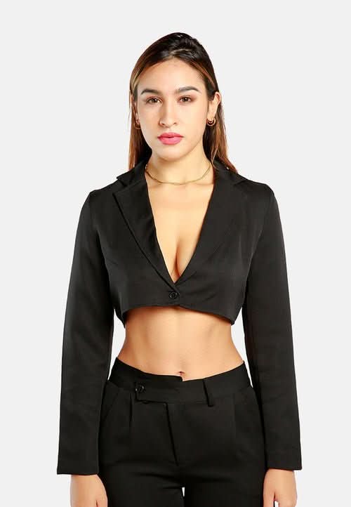 Cropped Tailored Blazer - Wear and Wander