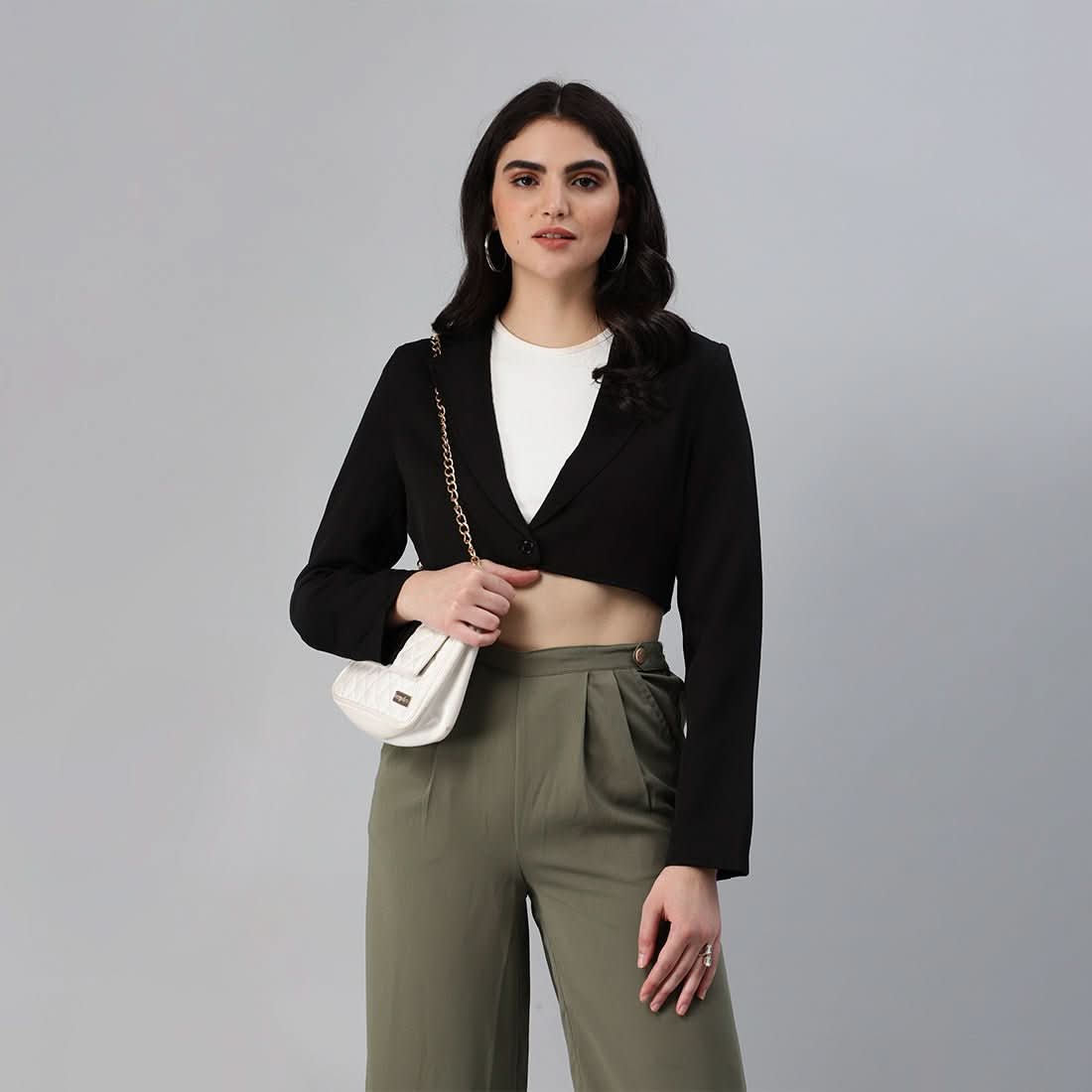 Cropped Tailored Blazer - Wear and Wander