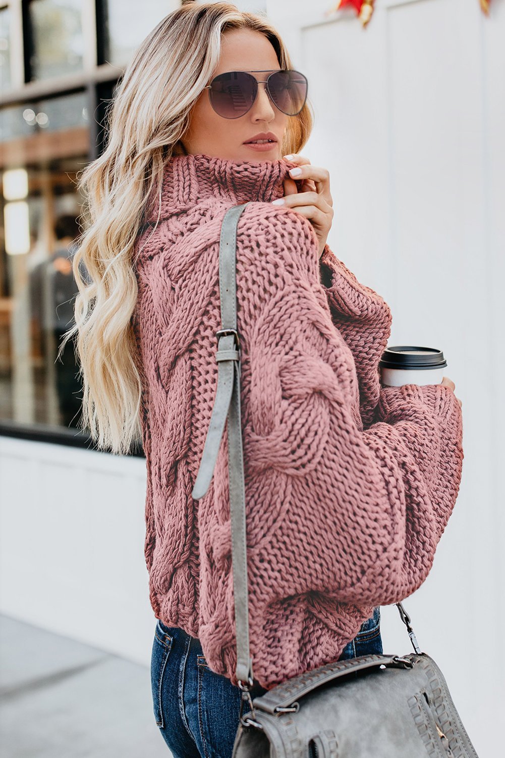 Cuddle Weather Cable Knit Handmade Turtleneck Sweater - Wear and Wander