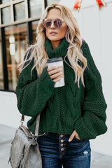 Cuddle Weather Cable Knit Handmade Turtleneck Sweater - Wear and Wander