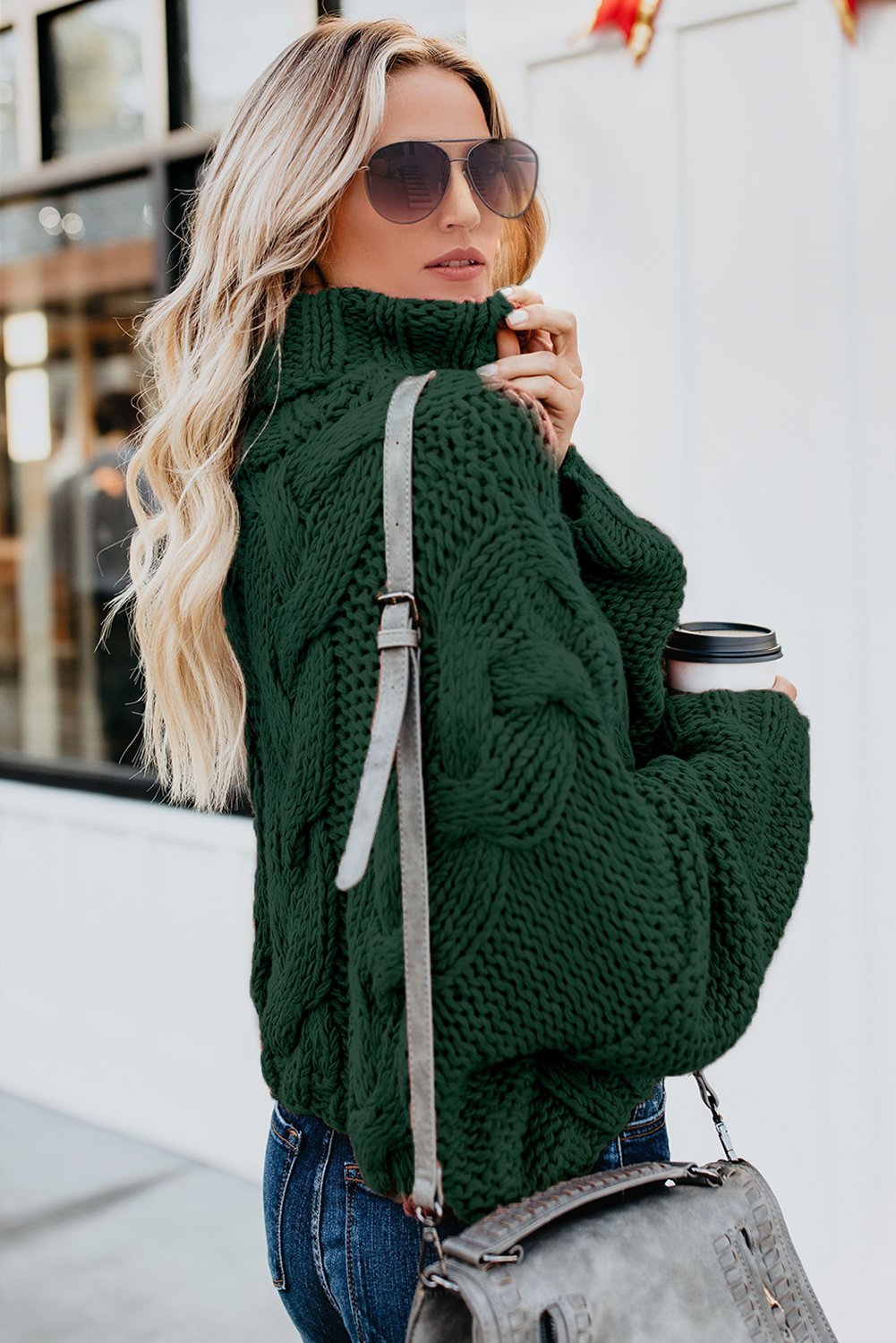 Cuddle Weather Cable Knit Handmade Turtleneck Sweater - Wear and Wander