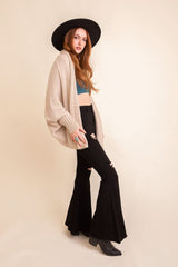 Cuddly Bat Sleeve Knit Cardigan - Wear and Wander