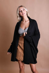 Cuddly Bat Sleeve Knit Cardigan - Wear and Wander