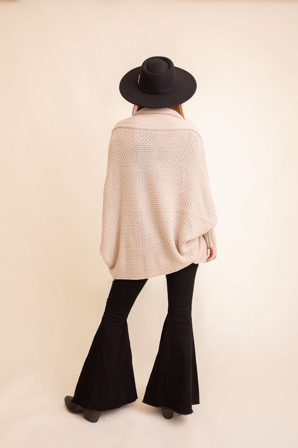 Cuddly Bat Sleeve Knit Cardigan - Wear and Wander