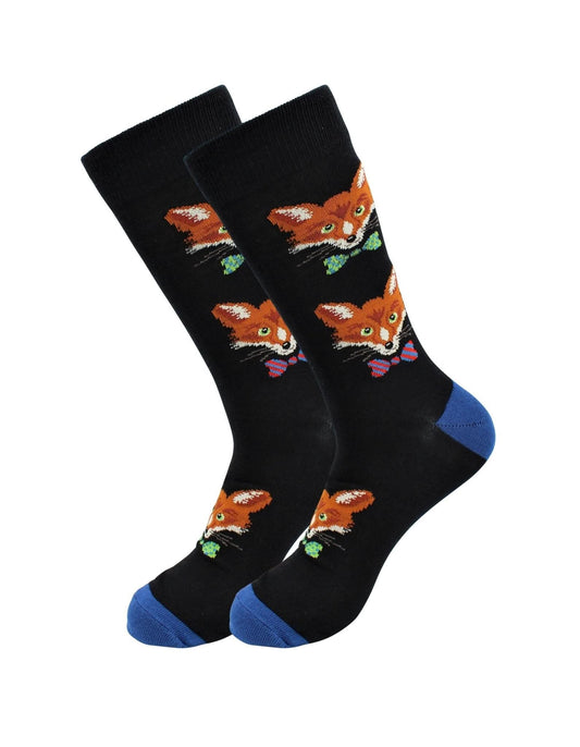 Cute Casual Designer Animal Socks - Fox - for Men and Women - Wear and Wander