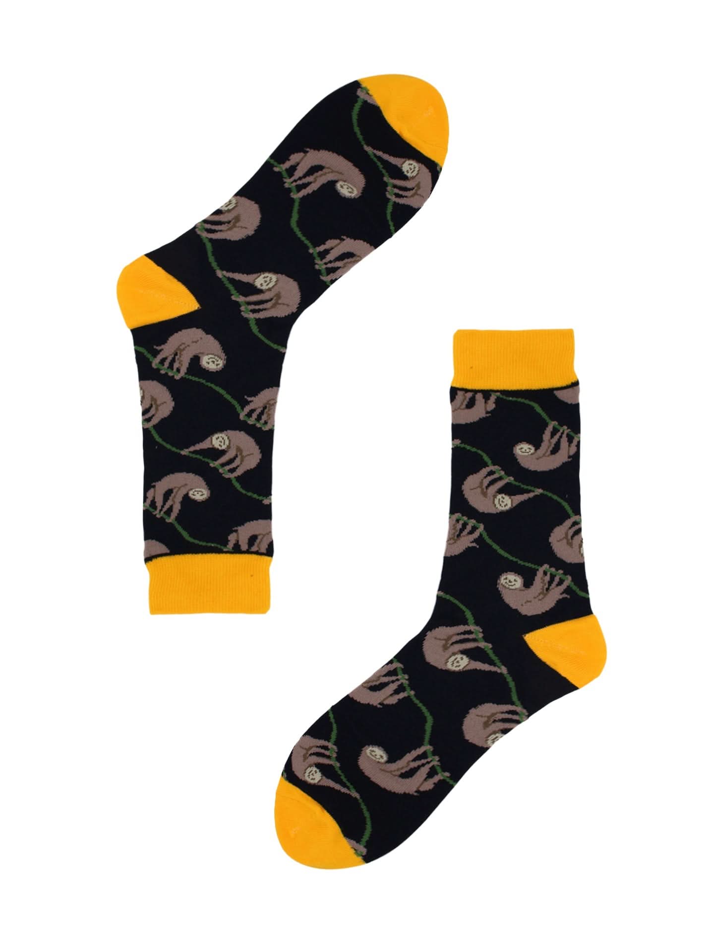 Cute Casual Designer Animal Socks - Sloth - for Men and Women - Wear and Wander