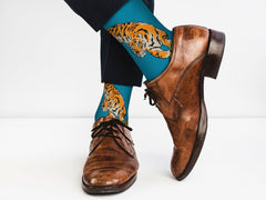 Cute Casual Designer Animal Socks - Tiger for Men and Women - Wear and Wander