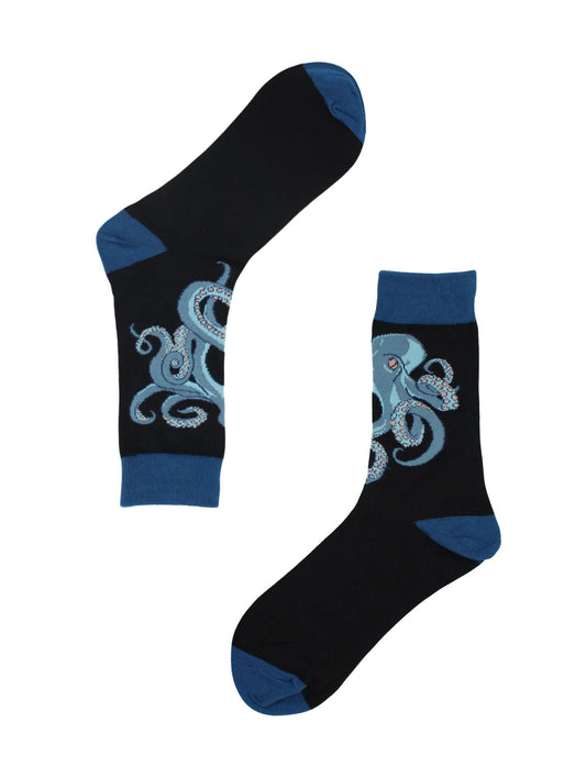 Cute Casual Designer Seafood Socks - Octopus - for Men and Women - Wear and Wander