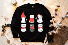 Cute Cats Christmas Sweatshirt - Wear and Wander