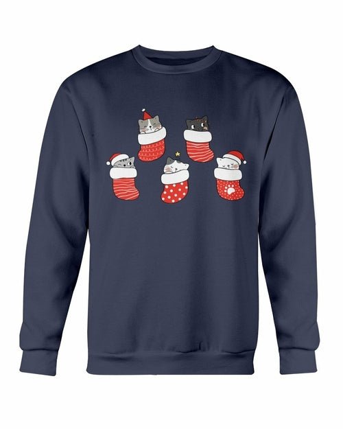 Cute Cats Christmas Sweatshirt - Wear and Wander