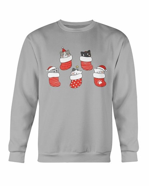 Cute Cats Christmas Sweatshirt - Wear and Wander