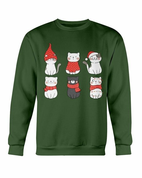 Cute Cats Christmas Sweatshirt - Wear and Wander