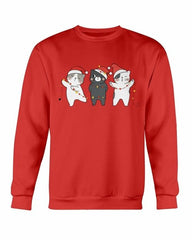 Cute Cats Christmas Sweatshirt - Wear and Wander