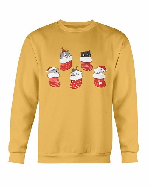 Cute Cats Christmas Sweatshirt - Wear and Wander