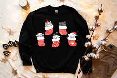 Cute Cats Christmas Sweatshirt - Wear and Wander