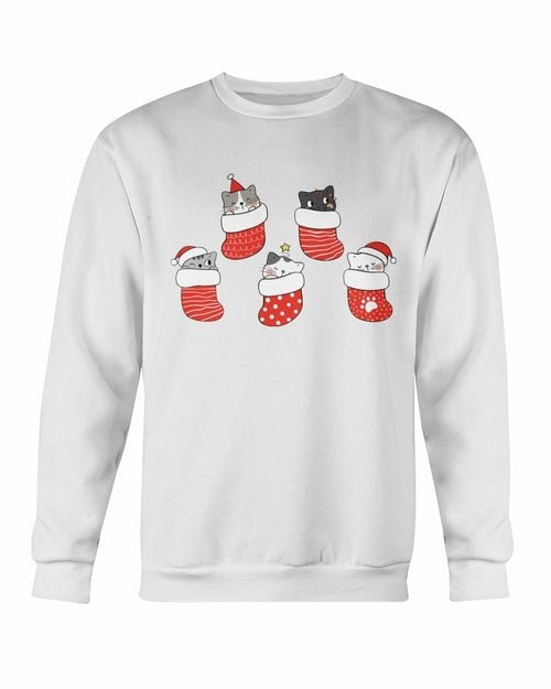 Cute Cats Christmas Sweatshirt - Wear and Wander