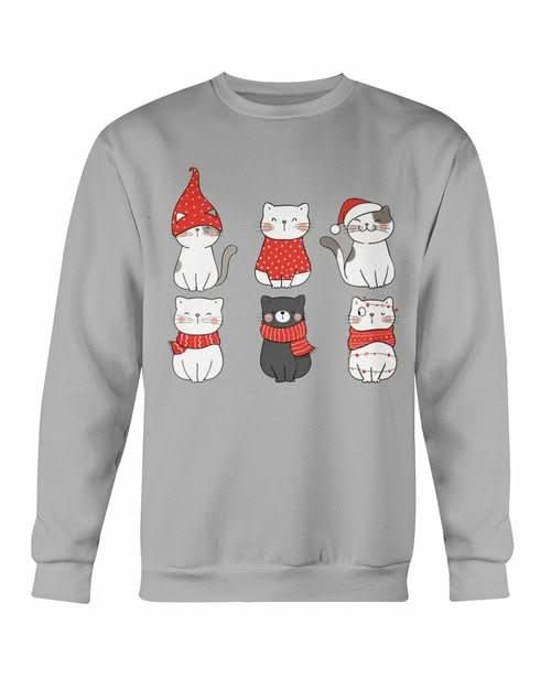 Cute Cats Christmas Sweatshirt - Wear and Wander