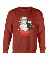 Cute Cats Cup Christmas Sweatshirt - Wear and Wander