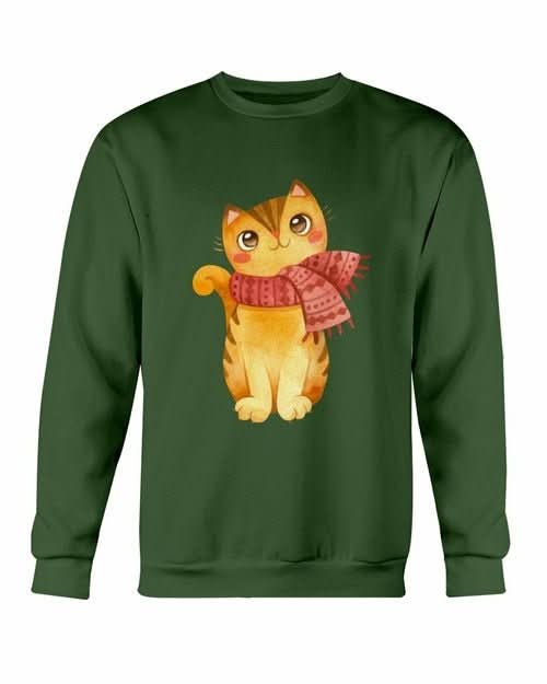 Cute Winter Cats Christmas Sweatshirt - Wear and Wander
