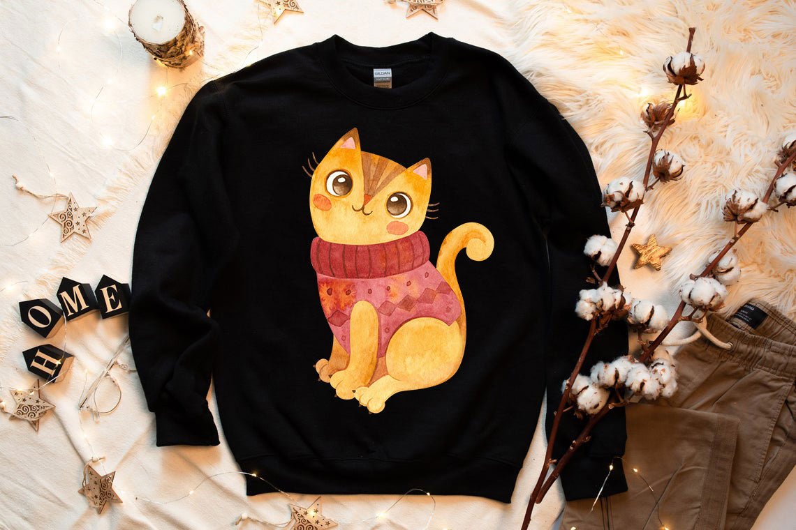 Cute Winter Cats Sweatshirt - Wear and Wander