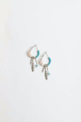 Dainty Feather Hoop Earrings - Wear and Wander