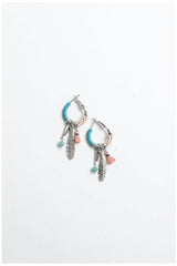 Dainty Feather Hoop Earrings - Wear and Wander